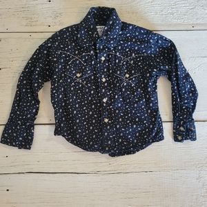 Vintage 90's country Krazy Kids Boys Western pearl snap size small